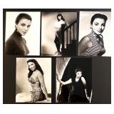 Set of 5 Joan Collins Vintage Black and White Glamour Photos Set of 5 Joan Collins Vintage Black and White Glamour Photos