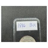 1886 Morgan Silver Dollar Marked BU When Purchased 1886 Morgan Silver Dollar Marked BU When Purchased