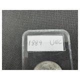 1889 Morgan Silver Dollar Marked UNC When Purchased 1889 Morgan Silver Dollar Marked UNC When Purchased