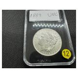 1889 Morgan Silver Dollar Marked UNC When Purchased 1889 Morgan Silver Dollar Marked UNC When Purchased