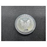 Proof First Year of Issue 1986-S American Silver Eagle in Plastic Case PCGS Price Guide for a PF-69 is $129, PF-70 is $375 Proof First Year of Issue 1986-S American Silver Eagle in Plastic Case PCGS Price Guide for a PF-69 is $129, PF-70 is $375