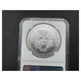 1999 1 Oz. Silver American Eagle NGC MS69 - NGC Price Guide is $75 1999 1 Oz. Silver American Eagle NGC MS69 - NGC Price Guide is $75