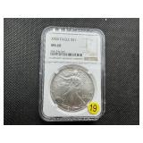 2004 1 Oz. Silver American Eagle NGC MS69 - NGC Price Guide is $65 2004 1 Oz. Silver American Eagle NGC MS69 - NGC Price Guide is $65