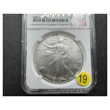 2004 1 Oz. Silver American Eagle NGC MS69 - NGC Price Guide is $65 2004 1 Oz. Silver American Eagle NGC MS69 - NGC Price Guide is $65
