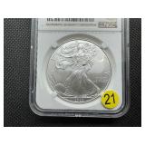 2008 1 Oz. Silver American Eagle NGC MS69 2008 1 Oz. Silver American Eagle NGC MS69