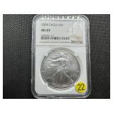 2009 1 Oz. Silver American Eagle NGC MS69 2009 1 Oz. Silver American Eagle NGC MS69