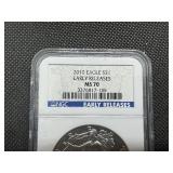 2010 1 Oz. Silver American Eagle NGC MS70  Early Releases - Perfect Grade! 2010 1 Oz. Silver American Eagle NGC MS70  Early Releases - Perfect Grade!