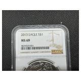 2013 1 Oz. Silver American Eagle NGC MS69 2013 1 Oz. Silver American Eagle NGC MS69
