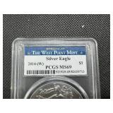 2014-W 1 Oz. Silver American Eagle PCGS MS69 2014-W 1 Oz. Silver American Eagle PCGS MS69