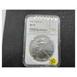 2020 1 Oz. Silver American Eagle NGC MS69 - NGC Price Guide is $70 2020 1 Oz. Silver American Eagle NGC MS69 - NGC Price Guide is $70