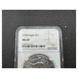 2020 1 Oz. Silver American Eagle NGC MS69 - NGC Price Guide is $70 2020 1 Oz. Silver American Eagle NGC MS69 - NGC Price Guide is $70