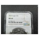 2023 1 Oz. Silver American Eagle NGC MS69 2023 1 Oz. Silver American Eagle NGC MS69