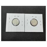 Two Seated Liberty Dimes - 1875 Marked XF and 1891 Marked G-4 - Greysheet Wholesale Value for Both is $36 Two Seated Liberty Dimes - 1875 Marked XF and 1891 Marked G-4 - Greysheet Wholesale Value for Both is $36