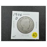 1906-D Barber Half Dollar 1906-D Barber Half Dollar