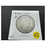 1906-D Barber Half Dollar 1906-D Barber Half Dollar
