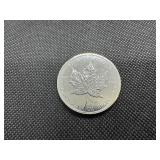 1989 BU Canadian 1 Oz. .9999 Silver Maple Leaf Coin 1989 BU Canadian 1 Oz. .9999 Silver Maple Leaf Coin
