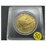 Beautiful UNC 1922 Silver Grant Commem. Half Dollar with Gold Toning - Amazing Coin!!! - Greysheet Wholesale Price for an MS63 is $220 Beautiful UNC 1922 Silver Grant Commem. Half Dollar with Gold Toning - Amazing Coin!!! - Greysheet Wholesale Price for an MS63 is $220
