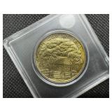 Beautiful UNC 1922 Silver Grant Commem. Half Dollar with Gold Toning - Amazing Coin!!! - Greysheet Wholesale Price for an MS63 is $220 Beautiful UNC 1922 Silver Grant Commem. Half Dollar with Gold Toning - Amazing Coin!!! - Greysheet Wholesale Price for an MS63 is $220