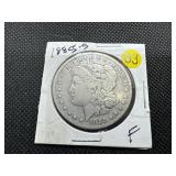 1885-S Morgan Silver Dollar Marked F When Purchased 1885-S Morgan Silver Dollar Marked F When Purchased