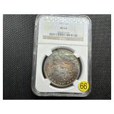 1887 Morgan Silver Dollar NGC MS62 - Rainbow Orange and Blue Toned!! 1887 Morgan Silver Dollar NGC MS62 - Rainbow Orange and Blue Toned!!