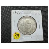 1946-S Booker T. Washington Commem. Silver Half Dollar Marked AU When Purchased 1946-S Booker T. Washington Commem. Silver Half Dollar Marked AU When Purchased