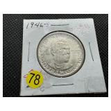 1946-S Booker T. Washington Commem. Silver Half Dollar Marked AU When Purchased 1946-S Booker T. Washington Commem. Silver Half Dollar Marked AU When Purchased