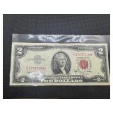 1963 Series Red Seal Two Dollar Bill 1963 Series Red Seal Two Dollar Bill