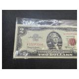 1963 Series Red Seal Two Dollar Bill 1963 Series Red Seal Two Dollar Bill