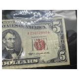 1963 Series Red Seal Five Dollar Bill 1963 Series Red Seal Five Dollar Bill