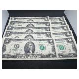 Ten Sequential Two Dollar Bills Ten Sequential Two Dollar Bills