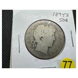1895-S Silver Barber Half Dollar - Early Semi-Key Date! 1895-S Silver Barber Half Dollar - Early Semi-Key Date!