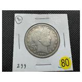 1899 Silver Barber Half Dollar 1899 Silver Barber Half Dollar