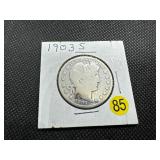 1903-S Silver Barber Half Dollar 1903-S Silver Barber Half Dollar