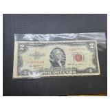 1953 Red Seal Two Dollar Bill 1953 Red Seal Two Dollar Bill