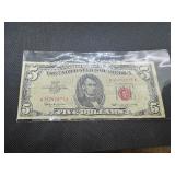 1963 Red Seal Five Dollar Bill 1963 Red Seal Five Dollar Bill
