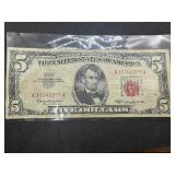 1963 Red Seal Five Dollar Bill 1963 Red Seal Five Dollar Bill