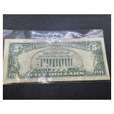 1963 Red Seal Five Dollar Bill 1963 Red Seal Five Dollar Bill