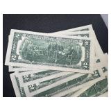 Ten Sequential Two Dollar Bills Ten Sequential Two Dollar Bills