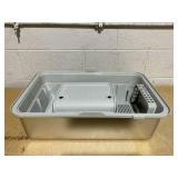 Stainless Steel Litter Box, Enclosed Cat Litter Tray High Side Anti Splash Metal Cat Litter Box with Scoop and Foot Pedal, 24 X 15.7 X 15in, for Large Cats/Pets Stainless Steel Litter Box, Enclosed Cat Litter Tray High Side Anti Splash Metal Cat Litter Box with Scoop and Foot Pedal, 24 X 15.7 X 15in, for Large Cats/Pets