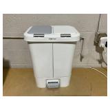 40L Dual Trash Can, Push top and Step top, Slow Close lid with Removable Bins, White Step N 40L Dual Trash Can, Push top and Step top, Slow Close lid with Removable Bins, White Step N