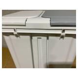 40L Dual Trash Can, Push top and Step top, Slow Close lid with Removable Bins, White Step N 40L Dual Trash Can, Push top and Step top, Slow Close lid with Removable Bins, White Step N