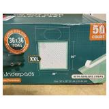 Inspire Super and Ultra Absorbent Disposable Bed Pads, 36" X 36", Pack of 50 with Adhesive, XXL Inspire Super and Ultra Absorbent Disposable Bed Pads, 36" X 36", Pack of 50 with Adhesive, XXL