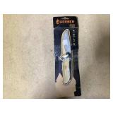 Gerber Moment Fixed Blade Knife, Full Tang, Stainless Steel. Black with Sheath Gerber Moment Fixed Blade Knife, Full Tang, Stainless Steel. Black with Sheath