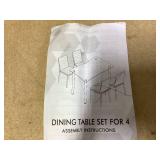 Glass Dining Table Set for 4 (MISSING 2 CHAIRS) Glass Dining Table Set for 4 (MISSING 2 CHAIRS)