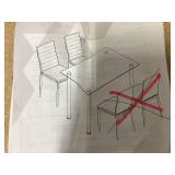 Glass Dining Table Set for 4 (MISSING 2 CHAIRS) Glass Dining Table Set for 4 (MISSING 2 CHAIRS)