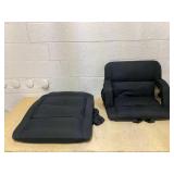 LOT OF 2 Extra Wide Stadium Seats With Back Support 2 Pack, Exclusive "Sofa Style" Design Thick Bleacher Chairs With Back and Cushion, 6 Reclining Positions - Ultimate Comfort for Sports Events (Black LOT OF 2 Extra Wide Stadium Seats With Back Support 2 Pack, Exclusive "Sofa Style" Design Thick Bleacher Chairs With Back and Cushion, 6 Reclining Positions - Ultimate Comfort for Sports Events (Black