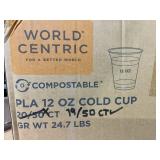 Eco-Products GreenStripe Cold Cups 12 fl oz - 50 / Pack - Clear, Green - Bioplastic - Cold Drink Eco-Products GreenStripe Cold Cups 12 fl oz - 50 / Pack - Clear, Green - Bioplastic - Cold Drink