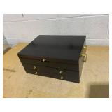Silverware Storage Box, Wooden Silverware Chest with Drawer 15" X11" Luxury Cutlery Storage Box with Flannelette Lined for Flatware Utensils Silverware Storage Box, Wooden Silverware Chest with Drawer 15" X11" Luxury Cutlery Storage Box with Flannelette Lined for Flatware Utensils