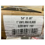 Chicology 54"W x 48"H White Cordless Vinyl Mini Window Blinds 1" Slats Chicology 54"W x 48"H White Cordless Vinyl Mini Window Blinds 1" Slats