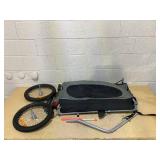 VEVOR Dog Bike Trailer, Supports up to 88 lbs, Pet Cart Bicycle Carrier, Easy Folding Frame with Quick Release Wheels, Universal Bicycle Coupler, Reflectors, Flag, Collapsible to Store, Black/Gray VEVOR Dog Bike Trailer, Supports up to 88 lbs, Pet Cart Bicycle Carrier, Easy Folding Frame with Quick Release Wheels, Universal Bicycle Coupler, Reflectors, Flag, Collapsible to Store, Black/Gray
